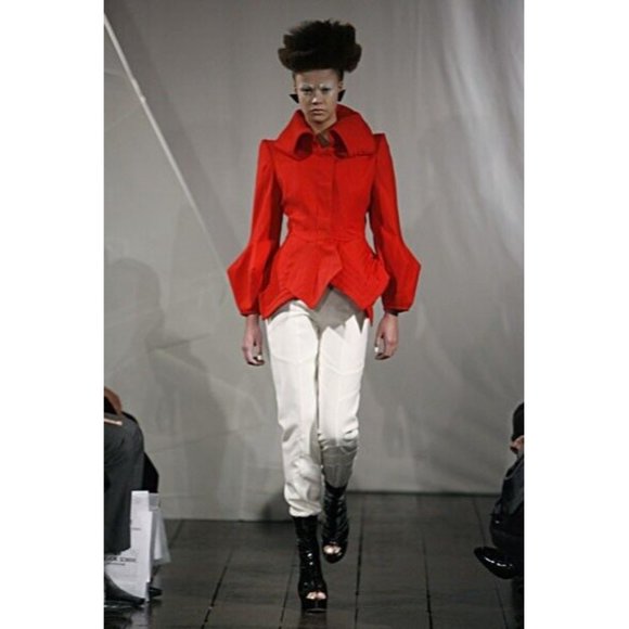 Ana Sekularac Blue Avant Garde Wool Jacket Asymmetrical Blazer Structural 36 | 6 - Picture 12 of 12